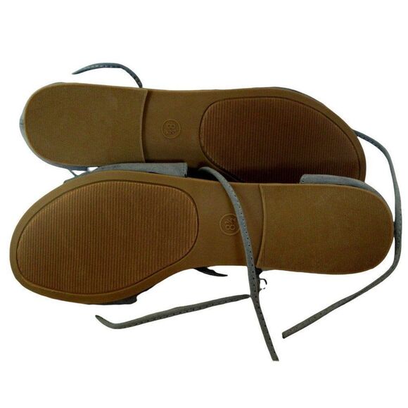 Universal Thread Faux Suede Blue AILEEN Lace Up Sandals 8.5M Open Toe Ankle Tie - Picture 7 of 9